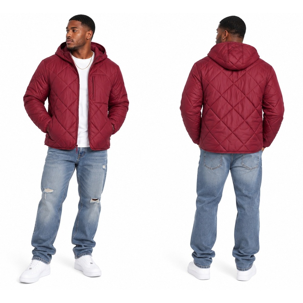 Men's Quilted Jacket by All In Motion Red Size M New With Tags